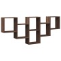 Engineered wood brown oak wall shelf 159x18x66 cm by , Shelves and shelves - Ref: Foro24-853305, Price: 51,26 €, Discount: %