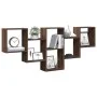 Engineered wood brown oak wall shelf 159x18x66 cm by , Shelves and shelves - Ref: Foro24-853305, Price: 50,57 €, Discount: %
