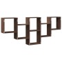 Engineered wood brown oak wall shelf 159x18x66 cm by , Shelves and shelves - Ref: Foro24-853305, Price: 51,26 €, Discount: %