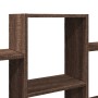 Engineered wood brown oak wall shelf 159x18x66 cm by , Shelves and shelves - Ref: Foro24-853305, Price: 51,26 €, Discount: %