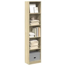 Engineered wood bookshelf in Sonoma oak, 40x24x176 cm. by , Bookcases and shelves - Ref: Foro24-857794, Price: 59,56 €, Disco...