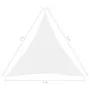 Toldo de vela triangular tela Oxford blanco 5x5x5 m de vidaXL, Sombrillas - Ref: Foro24-135290, Precio: 38,60 €, Descuento: %