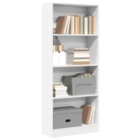 Engineered wood white shelf 60x24x143 cm by , Bookcases and shelves - Ref: Foro24-857812, Price: 53,34 €, Discount: %
