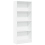 Weißes Regal aus Ingenieurholz 60x24x143 cm von , Bücherregale und Regale - Ref: Foro24-857812, Preis: 54,61 €, Rabatt: %