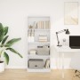 Weißes Regal aus Ingenieurholz 60x24x143 cm von , Bücherregale und Regale - Ref: Foro24-857812, Preis: 54,61 €, Rabatt: %
