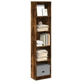 Engineered wood smoked oak bookshelf 40x24x176 cm by , Bookcases and shelves - Ref: Foro24-857796, Price: 58,27 €, Discount: %