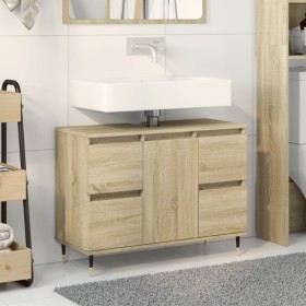 Mueble de baño madera de ingeniería roble Sonoma 80x33x60 cm de , Muebles de baño - Ref: Foro24-849682, Precio: 101,40 €, Des...