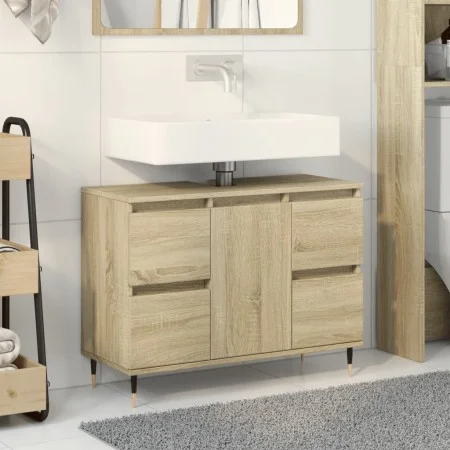 Engineered wood bathroom furniture in Sonoma oak, 80x33x60 cm. by , Bathroom furniture - Ref: Foro24-849682, Price: 97,85 €, ...