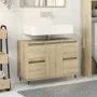 Badezimmerschrank aus Sonoma-Eichenfurnierholz 80x33x60 cm. von , Badezimmermöbel - Ref: Foro24-849682, Preis: 97,85 €, Rabat...