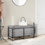 Aufbewahrungsbox mit grauem Sonoma-Holzdeckel 100x40x51,5 cm. von , Aufbewahrungskörbe - Ref: Foro24-848807, Preis: 79,65 €, ...