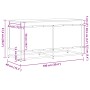 Aufbewahrungsbox mit grauem Sonoma-Holzdeckel 100x40x51,5 cm. von , Aufbewahrungskörbe - Ref: Foro24-848807, Preis: 79,65 €, ...