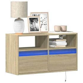 Wand-TV-Möbel mit LED-Lichtern in Sonoma-Eiche 80x31x45 cm von , TV-Möbel - Ref: Foro24-852329, Preis: 61,65 €, Rabatt: %