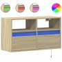 Wand-TV-Möbel mit LED-Lichtern in Sonoma-Eiche 80x31x45 cm von , TV-Möbel - Ref: Foro24-852329, Preis: 62,46 €, Rabatt: %