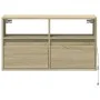 Wall-mounted TV unit with LED lights Sonoma oak 80x31x45 cm by , TV Furniture - Ref: Foro24-852329, Price: 61,65 €, Discount: %