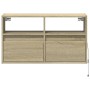 Wand-TV-Möbel mit LED-Lichtern in Sonoma-Eiche 80x31x45 cm von , TV-Möbel - Ref: Foro24-852329, Preis: 62,46 €, Rabatt: %
