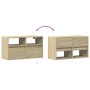 Wand-TV-Möbel mit LED-Lichtern in Sonoma-Eiche 80x31x45 cm von , TV-Möbel - Ref: Foro24-852329, Preis: 62,46 €, Rabatt: %