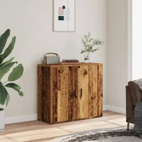 Engineered wood aged wood sideboard 80x33x70 cm by , Sideboards - Ref: Foro24-857073, Price: 73,11 €, Discount: %