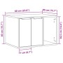 Katzensandmöbel aus geräucherter Eiche 60x40x40 cm von , Katzenmöbel - Ref: Foro24-857728, Preis: 51,92 €, Rabatt: %