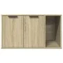 Cat litter box furniture made of Sonoma oak wood, 80x50x45 cm. by , Cat furniture - Ref: Foro24-857735, Price: 82,41 €, Disco...