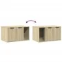 Cat litter box furniture made of Sonoma oak wood, 80x50x45 cm. by , Cat furniture - Ref: Foro24-857735, Price: 82,41 €, Disco...