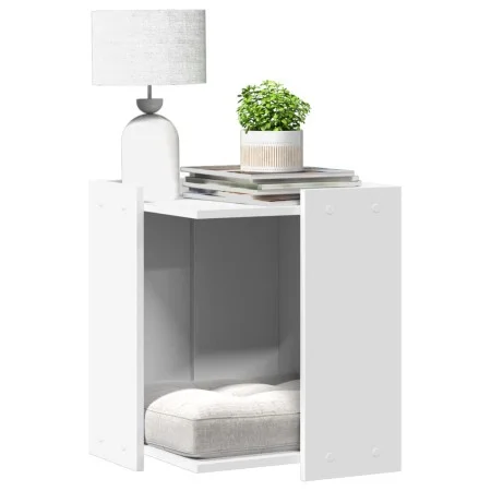 Mueble arenero para gatos madera ingeniería blanco 42x42x51 cm de , Mobiliario para gatos - Ref: Foro24-857742, Precio: 37,91...