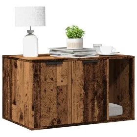 Cat litter box furniture made of aged engineered wood, 80x50x45cm. by , Cat furniture - Ref: Foro24-857740, Price: 79,73 €, D...