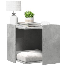 Katzensandkastenmöbel aus grauem Holz und Beton, 53x53x51 cm. von , Katzenmöbel - Ref: Foro24-857754, Preis: 51,58 €, Rabatt: %