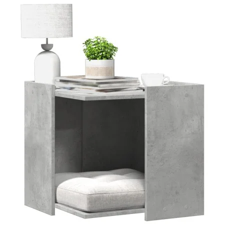 Katzensandkastenmöbel aus grauem Holz und Beton, 53x53x51 cm. von , Katzenmöbel - Ref: Foro24-857754, Preis: 50,82 €, Rabatt: %