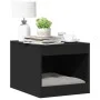 Cat litter box furniture made of black engineered wood, measuring 47x59x42 cm. by , Cat furniture - Ref: Foro24-857761, Price...