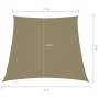 Trapezförmige Segelmarkise aus beigem Oxford-Stoff, 2/4 x 3 m von vidaXL, Sonnenschirme - Ref: Foro24-135186, Preis: 22,61 €,...