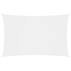 Toldo de vela rectangular tela Oxford blanco 2,5x5 m