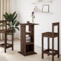 Hoher Bartisch mit Stauraum aus braunem Eichenholz, 60x60x102 cm. von , Küchen- und Esstische - Ref: Foro24-854334, Preis: 76...