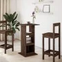 Tall bar table with storage, brown oak wood, 60x60x102 cm by , Kitchen and dining tables - Ref: Foro24-854334, Price: 74,67 €...