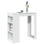 Bar-Tisch mit Regalen aus weißem Ingenieurholz 102x50x103,5 cm. von , Küchen- und Esstische - Ref: Foro24-854355, Preis: 79,9...
