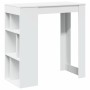 Bar-Tisch mit Regalen aus weißem Ingenieurholz 102x50x103,5 cm. von , Küchen- und Esstische - Ref: Foro24-854355, Preis: 79,9...