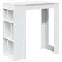 White engineered wood bar table with shelves 102x50x103.5 cm by , Kitchen and dining tables - Ref: Foro24-854355, Price: 78,8...