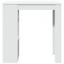 Bar-Tisch mit Regalen aus weißem Ingenieurholz 102x50x103,5 cm. von , Küchen- und Esstische - Ref: Foro24-854355, Preis: 79,9...