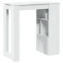 Bar-Tisch mit Regalen aus weißem Ingenieurholz 102x50x103,5 cm. von , Küchen- und Esstische - Ref: Foro24-854355, Preis: 79,9...