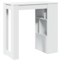 Bar-Tisch mit Regalen aus weißem Ingenieurholz 102x50x103,5 cm. von , Küchen- und Esstische - Ref: Foro24-854355, Preis: 79,9...