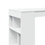 White engineered wood bar table with shelves 102x50x103.5 cm by , Kitchen and dining tables - Ref: Foro24-854355, Price: 78,8...