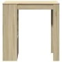 Mesa alta bar con estantes madera roble Sonoma 102x50x103,5 cm de , Mesas de cocina y de comedor - Ref: Foro24-854357, Precio...