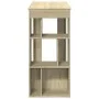 Mesa alta bar con estantes madera roble Sonoma 102x50x103,5 cm de , Mesas de cocina y de comedor - Ref: Foro24-854357, Precio...