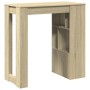 Hoher Bartisch mit Eichenholzregalen Sonoma 102x50x103,5 cm von , Küchen- und Esstische - Ref: Foro24-854357, Preis: 75,85 €,...