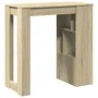 Mesa alta bar con estantes madera roble Sonoma 102x50x103,5 cm de , Mesas de cocina y de comedor - Ref: Foro24-854357, Precio...