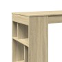 Hoher Bartisch mit Eichenholzregalen Sonoma 102x50x103,5 cm von , Küchen- und Esstische - Ref: Foro24-854357, Preis: 75,85 €,...