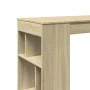 Mesa alta bar con estantes madera roble Sonoma 102x50x103,5 cm de , Mesas de cocina y de comedor - Ref: Foro24-854357, Precio...