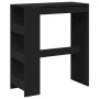 Tall table with black engineered wood shelves 90x40x103.5 cm by , Kitchen and dining tables - Ref: Foro24-854374, Price: 87,3...