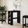 Tall table with black engineered wood shelves 90x40x103.5 cm by , Kitchen and dining tables - Ref: Foro24-854374, Price: 87,3...