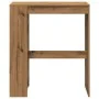 Tall table with oak wood shelves, artisanal, 90x40x103.5 cm by , Kitchen and dining tables - Ref: Foro24-854381, Price: 81,19...