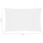 Rectangular sail awning Oxford cloth white 2.5x5 m by vidaXL, Umbrellas - Ref: Foro24-135264, Price: 40,76 €, Discount: %